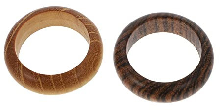 Holibanna Holzringe Für Basteln Naturholz Ringe Dekorativer Ring Praktischer Fingerring Ringschmuck 2er Satz