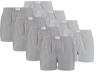 Levi's Levis Herren Woven Web Shorts Boxer Boxershorts Unterhose 8 er Pack, Farbe:Asphalt, Bekleidungsgröße:M