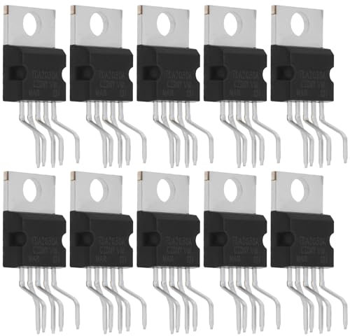 YINETTECH Lot de 10 amplificateurs de puissance audio Hi-Fi TDA2030 TDA2030A, 18 W, 5 broches, 2 canaux