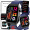 Fohatu Smartwatch 𝐛𝐥𝐮𝐭𝐳𝐮𝐜𝐤𝐞𝐫𝐛𝐥𝐮𝐭𝐳𝐮𝐜𝐤𝐞𝐫𝐦𝐞𝐬𝐬𝐮𝐧𝐠𝐄𝐂𝐆,𝐃𝐢𝐚𝐛𝐞𝐭𝐞𝐬 Smartwatch Mit Bluetooth-Anrufe,aktivitätstracker Mit Blutfette Harnsäure Blutdruck Monitor, blue