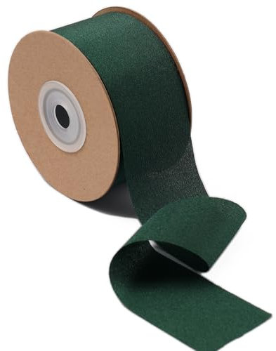 Ligtmor Geschenkband Hochzeit Schleifenband Dekoband 3,8cm x 23m Chiffonband Schleifen Stoffband - Dunkelgrün