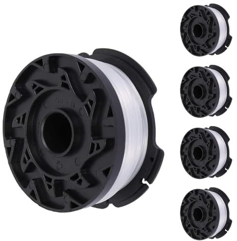Ersatzfadenspule, 5 Stück Trimmer Spule, Fadenspulen, Decker Rasentrimmer, Rasentrimmer Spule Kompatibel mit Black für Makita Trimmer Rasentrimmer 9 m Länge