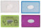 CANOCEA Lot de 4 Etuis Porte Carte Rigide Bleu + Transparent + Jaune + Rose, Fabriqué en France idéal Cartes bancaires CB, Transport, Navigo, Carte Vitale, Etudiant, Professionnelle