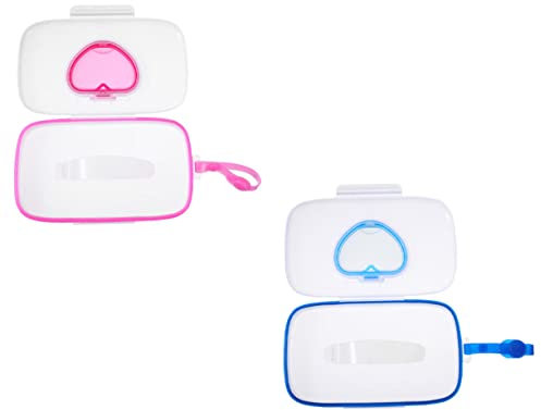 MERRYHAPY 2 Stücke Boxen Liebe Feuchttücherbox Babytücher Windeln Für Neugeborene Babybeutel Beutel Für Wiederverwendbare Tücher -feuchttuch-etui Behälterhalter Babywindel Pp-kunststoff