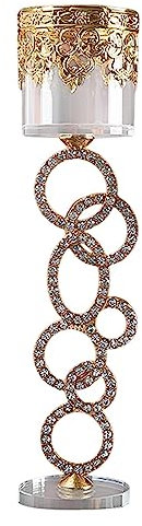 YIHANSS Display Kandelaber Glas Kristall Kerzenständer Kerzenhalter Kandelaber Home Decor Hochzeitsdekoration Kerzenhalter (Größe: 26 cm) ()