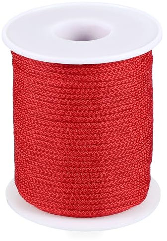 PATIKIL Red Nylon Cord, 2mm x 100ft for Jewelry, Wind Chimes, Blinds, DIY Crafts