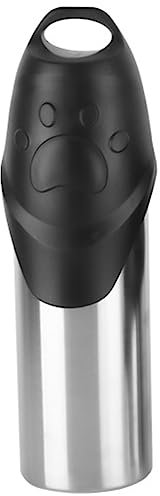 Qusedwey 1 Piece Portable Dog Water Bottle Stainless Steel Water Bottle for Pets Outdoor Walking, Hiking, Travel, 750Ml