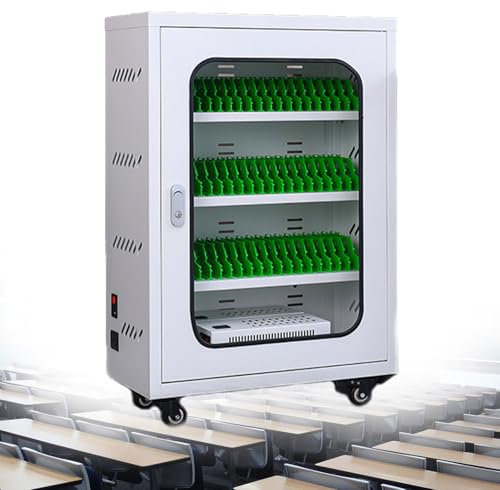 Rechargeable Mobile Phone Storage Locker Centralized USB Charging Station for Cell Phone 20-60-Ports Mobile Phone Charging Box,White,60slots