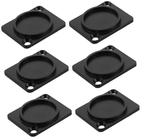 SAFIGLE 6 Stück Einbau Blindplatten für Xlr Lautsprecher Pin Anschlüsse aus Metall mit Staubschutz und Organisation für Audio Rack Montage