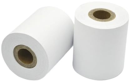 PrecisGear 10 Rollen weißes, unbedrucktes Standard-Druckpapier (57 x 30 mm x 35 mm, 57 x 40 mm, 57 x 50 mm) – kompatibel mit ERC-09-Farbbändern(57-50mm(core 13-19))