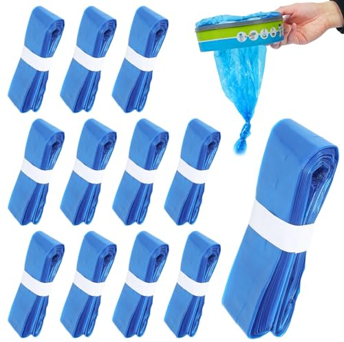 LUCKNIGHT 12 Pack Nappy Bin Refill, Diaper Pail Refill Bags, Compatible with Tommee Tippee Simplee Sagenic, Twist & Click & Angelcare, Effectively Inhibits Bacteria and Prevents Odour Diffusion