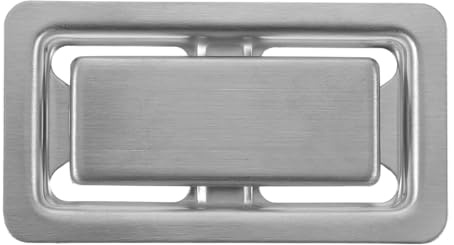 TOMETURE Anillo de rebosadero para Fregadero, Tapa de rebosadero Rectangular para Fregadero de Cocina y baño, Inserto de Tapa de desagüe Rectangular para Lavabo.