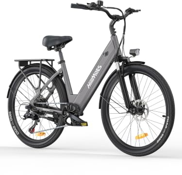 HillMiles Elektrofahrrad für Erwachsene, 26 Zoll, 7 Geschwindigkeiten, Elektrofahrrad mit 36 V, 13 Ah, abnehmbarer Akku, 25 km/h & Autonomie von 80 – 100 km E-Bike für Stadtpendler, IP65 wasserdicht