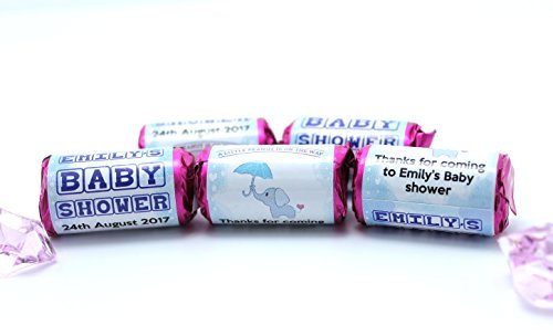 x35 Personalised Baby Shower Sweets Mini Love Hearts Party Favours for guestsIts a Boy! Each roll Contains 7 Individual Sweets Suitable for Vegetarians