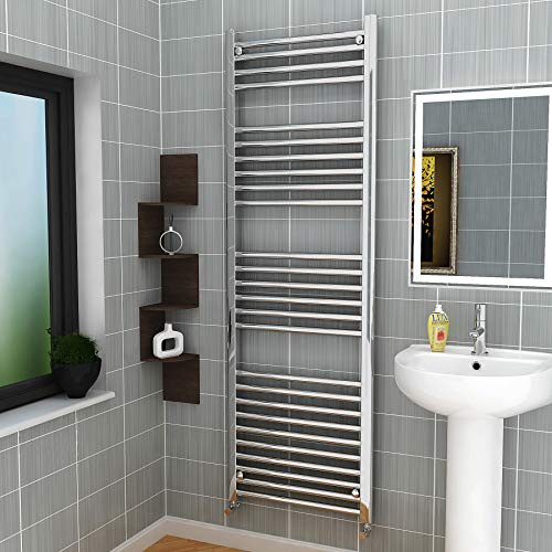 1600 x 500 mm Straight Heated Towel Rail Chrome Bathroom Ladder Radiator