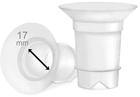 Maymom Flanscheinsätze 17 mm für und Medela. 24 mm Spectra Schilde/Flansche. Zur Verwendung mit Medela. Freestyle, Harmony und Sonata, um den Medela. 24-mm-Nippelkanal auf 17 mm zu reduzieren; 2 Stck.