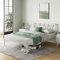 Novilla Bettgestell Metallbett 160x190 cm mit Lattenrost Metallrahmenbett Bettgestell mit Kopfteil-Design Ehebett Gästebett Weiß