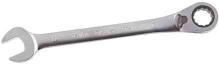 CLAS Equipements Ring-Maulschlüssel, 17 mm, Umschaltknarre 15°, CrV – OS 4030