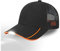 Cap Herren Atmungsaktiv, Tracker Kappe Herren, Anti-Reizung, Natürlich, Schwarz/Orange, Einheitsgröße