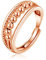 Shuxin Silver Anxiety Ring for Women, 925 Sterling Silver Fidget Ring for Anxiety, Adjustable Beads Stress Relieving Spinner Ring, Women's Thumb Rings for Stress Relief, Rose Gold Fidget Ring