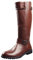 ANUFER Herren Unter dem Knie Stiefel Mikrofaser-Leder Reißverschluss Cowboy Reitstiefel Braun SN0707153 EU41.5