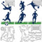 BENECREAT 2 Stile Fußballmuster Kohlenstoffstahl Stanzformen Schablonen, Prägeschablone Aus Metall Geschnittene Schablonen Für DIY Scrapbooking, Fotoalbum, Dekorative Prägepapierkarte