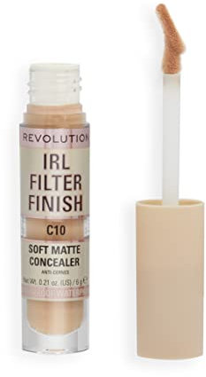 Makeup Revolution, IRL Filter Finish Concealer, Mittlere bis volle Deckkraft, C10, 6g