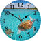 TAHEAT 30 cm Maritime Meer Schildkröte Wanduhr, Lautlos Geräuschlos Holz Uhren, Batteriebetrieben Modern Wanduhr für Küche/Schlafzimmer/Wohnzimmer/Esszimmer