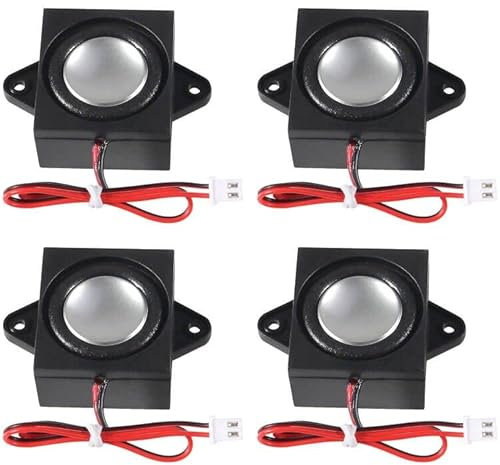 Dweii 4 PCS 4 Ohm 3 Watt Mini Speaker 4ohm 3w Loundspeaker Micro Speaker for Arduino with11mm Line Length JST-PH2.0mm-2 pin Terminal for Small Electronic Projects Advertising Machines LCD TV Monitors