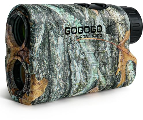 Gogogo Sport Vpro Telemetro Caccia 1200 Iarde Schermo HD Rosso Adattivo, Distanza Lineare E Orizzontale, Telemetro Golf con Compensazione della Pendenza, Blocco della Bandiera, Modalità di Scansione