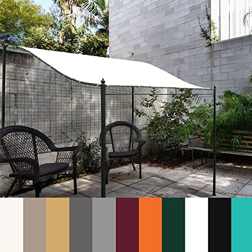 Voile d'ombrage Jardin 2x2.6M Résistante aux Intempéries Toile d'ombrage Rectangulaire avec Le Kit de Fixation pour Extérieur/Terrasse/Jardin, Blanc