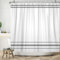SDOTPMT 180x180cm Rideau de Douche Blanc cassé Moderne Minimaliste Gris rayé Rideau de Douche Rustique Ferme Classique esthétique Salle de Bains Rideau de Douche décoratif Polyester Crochet
