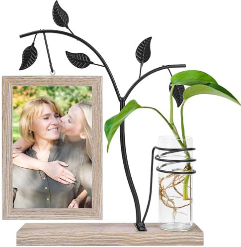Tukeoo Idee Cadeau Femme Cadre Photo 10×15 cm avec Verre Double Face Original Cadeau Noel Personnalisé Cadeau Maman pour Noel Fête des Mères Fete des Meres