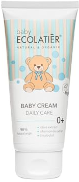 Baby & Kinder Pflegecreme – Gesichtscreme Kinder mit 98% natürlichen Inhaltsstoffen, vegan zertifiziert, beruhigende Baby Creme mit Kamille, Olive und Bisabolol für empfindliche Haut - 150 ml