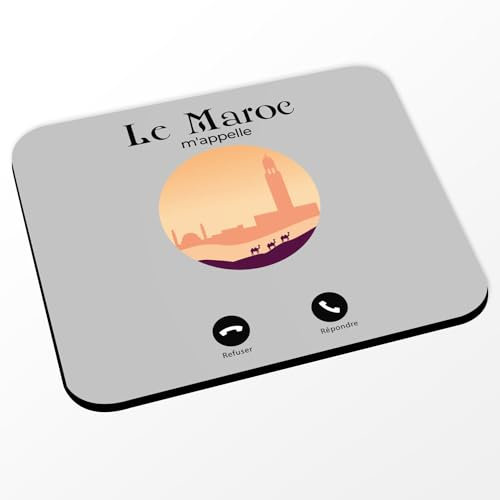 Fabulous Tapis de Souris Gris - Le Maroc m'appelle Paysages Voyage - (Dimensions 24 x 20 cm)