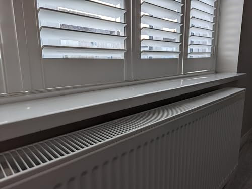 200mm White UPVC Window Board Cill Cover and End Caps 2m Long 9mm Thick Plastic Window Sill Capping