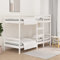 SECOLI etagenbett 80x200 Etagenbett Erwachsene Etagenbett 2 Kinder hochbett stockbett doppelbett Massivholz Kiefer-Weiß-2-80 x 200 cm