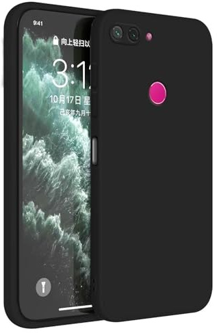 Topme Funda para Xiaomi MI 8 Lite (6.26 Inches) Carcasa Caja Case Estuche, Funda Protectora de Piel de Silicona TPU - Negro