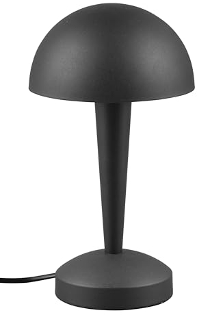 Reality Leuchten Tischleuchte Canaria R59561180, Metall Schwarz matt/Goldfarbig, inkl. 4.9 Watt LED E14, On/Off Touch