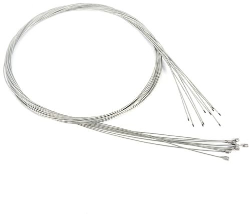 10PCS Premium Bike Shift Cable, 2M Long Bike Shifter Cable Bicycle Rear Derailleur Cable, Stainless Steel Bicycle Replaceable Wire Inner Derailleur Wire Mountain Bike Rear Derailleur Cable for Bike