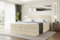 ALTDECOR Boxspringbett mit Matratze und Lattenrost, Topper, Polsterbett mit Bettkasten, Bett mit Stauraum H3- und H4- Matratze, Doppelbett, Springboxbett - OTTA King - 200x200 - Beige Monolith