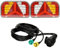 Optizium Rückleuchten Set LED für Anhänger - 12 V - E9-zertifiziert - 13 poliger Stecker - 5 m Kabel - Bajonetanschluss - Anhängerbeleuchtung Rücklicht