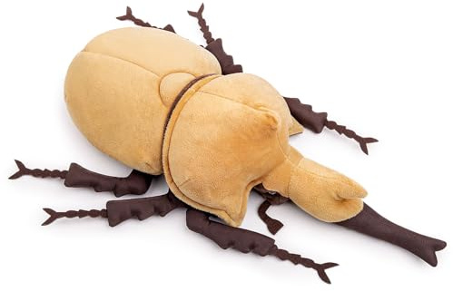 Tiny Heart Mammutwurm Käfer Plüschtier realistisches Mammutwurm Käfer Plüschtier krabbelndes Haustier schönes Tier niedliche und weiche Geschenke Plüsch für Kinder Spielzeug braun 10”