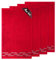 Lashuma kleine Frottee Handtücher Rot, Lugano 4er Set Gästetücher 30x50 cm