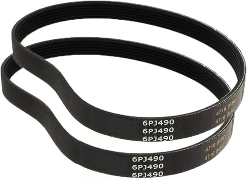2 Courroies Haute Résistance 6PJ490-EPJ490 6 Stries pour Tondeuse a Gazon.