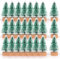 Coopay Weihnachtsbaum Deko, 24 Stück Mini Künstlich Miniatur Tannenbaum Grün Mini Weihnachtsbaum Baum Klein Künstlicher Flaschenbürste Weihnachtsbaum für Tischdeko, DIY, Miniatur-Weihnachtsbaum