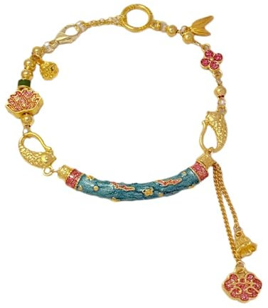 Lotus Armband für Damen 925 Sterling Silber Lotusblume Armkette Charm-Armband für Damen Vergoldet Armband Damen Gold