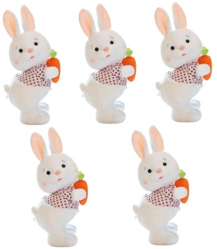 Vaguelly 5 Pz Bambole di peluche goody bag giocattoli animali di peluche di peluche Giocattolo divertente Coniglio da abbracciare giocattolo decorativo per bambini adorabile peluche stoffa