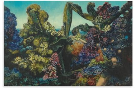 HAJIDEMA Max Ernst Art Poster, Zaubertransistor-Kunstwerke, Bilddruck, Wandkunst, Gemälde, Leinwand, Dekoration, Zuhause, dekorativ, 60 x 90 cm