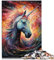 Puzzle für Erwachsene, 2000 Teile, Bunte Pferde, anspruchsvolles Spiel, Puzzles für die Heimdekoration, 27,56 x 39,37 Zoll, geeignet für und Jugendliche ab 14 Jahren